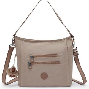 Kipling Tan Crossbody Bag with Adjustable Strap